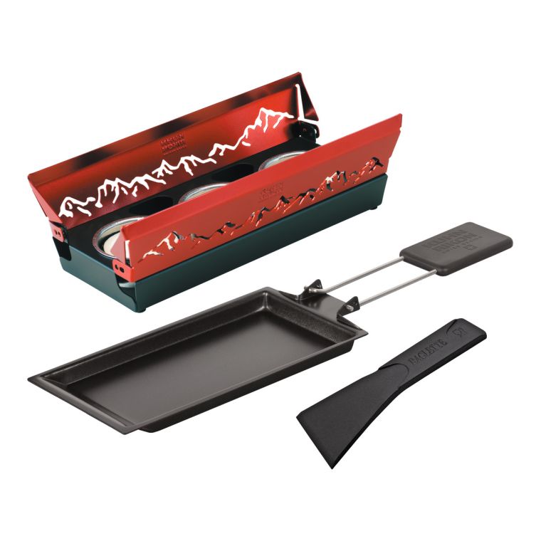 RACLETTE SET MINI ALPENGL&#220;HEN ROT