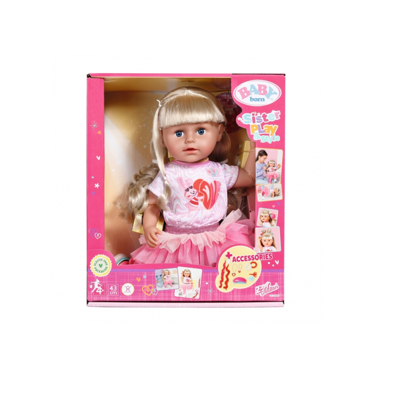 BABY born Sister Style&amp;Play 43cm blond