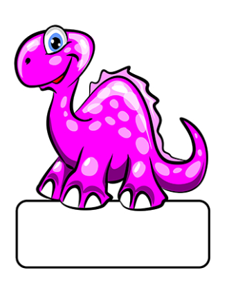 Geburtstafel Dino pink