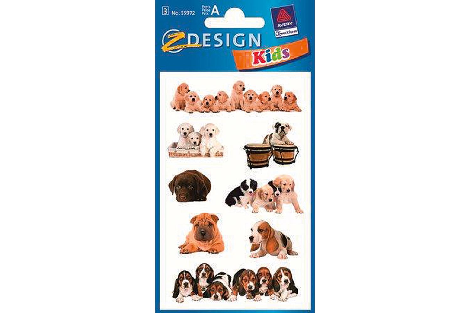 Z-DESIGN Sticker Creative 55972 Hundekinder 3 St&#252;ck