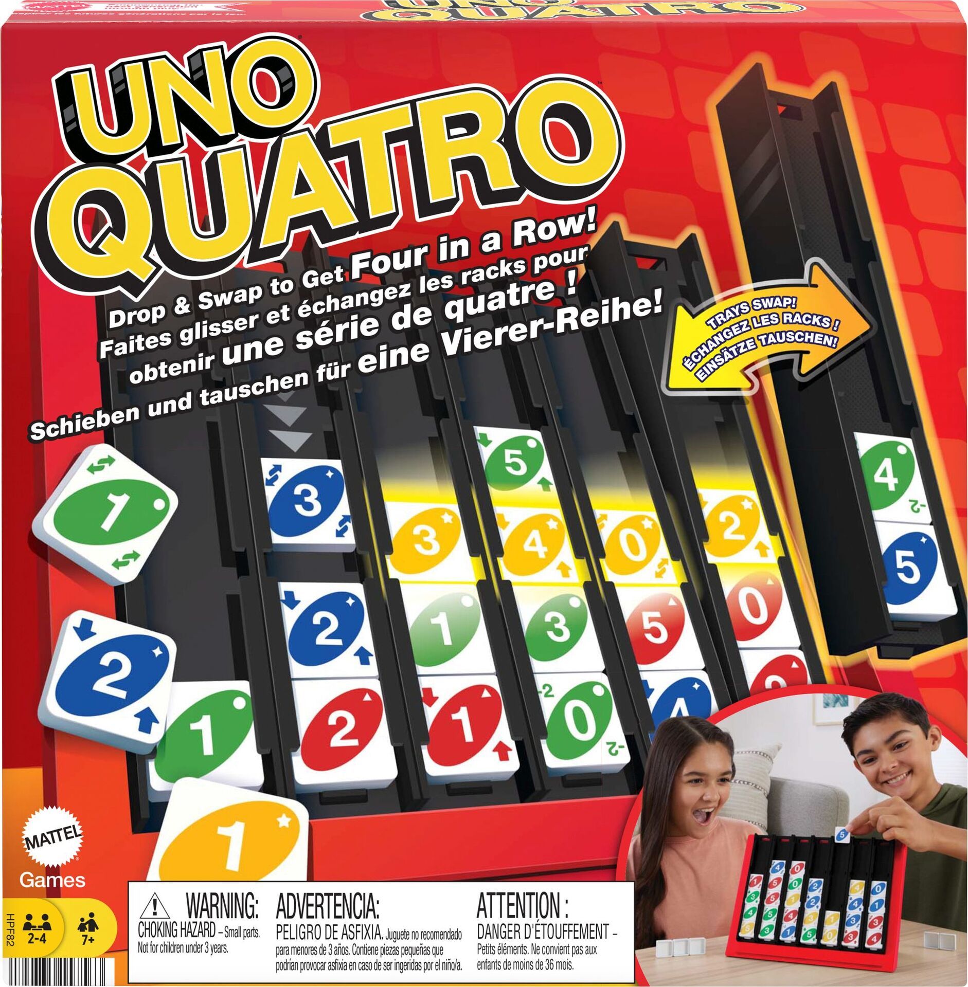 UNO Quatro d/f/i ab 7 Jahren 2-4 Spieler vier in einer Reihe